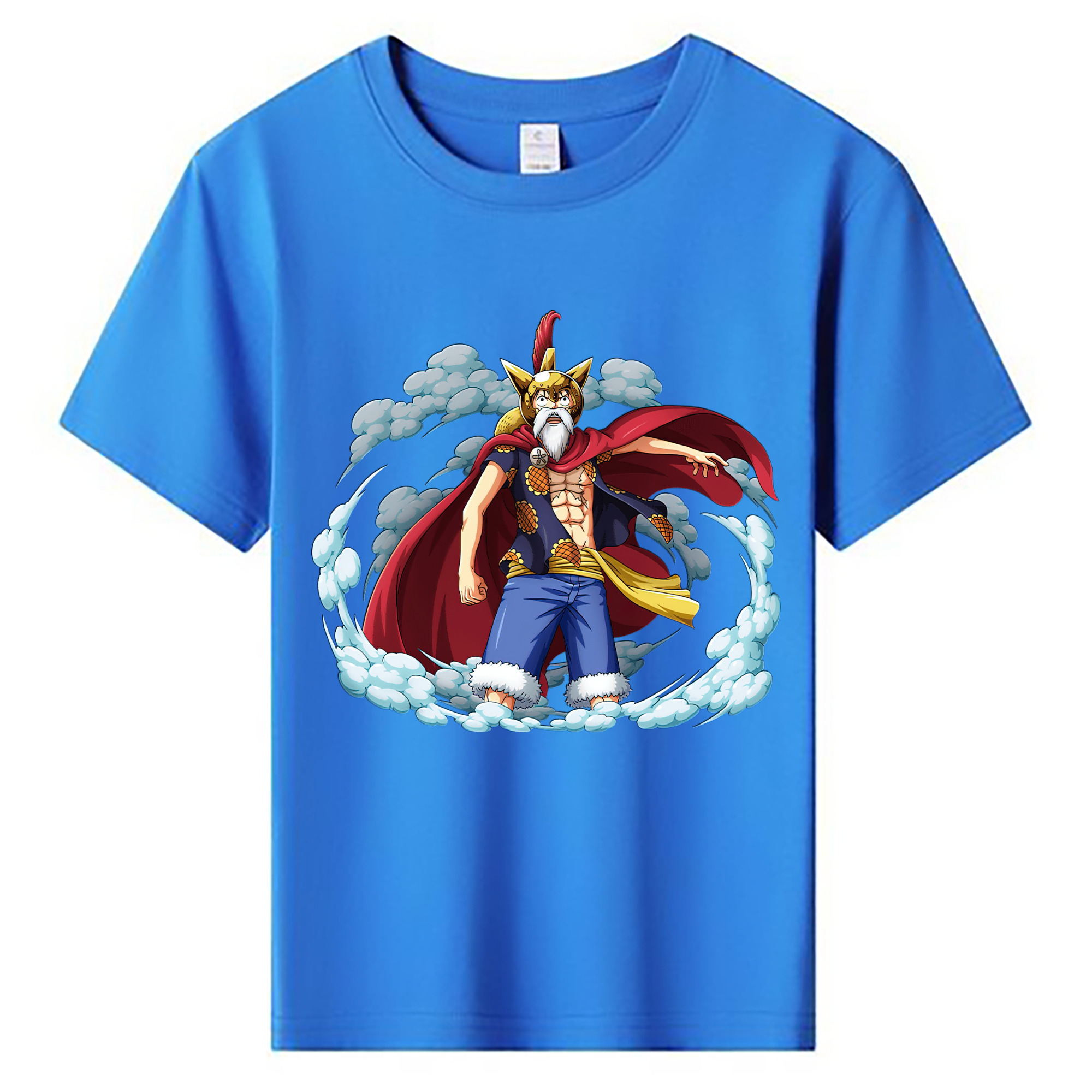 ワンピース モンキー・D・ルフィ ONE PIECE Monkey D. Luffy 綿100％キッズTシャツ（フロントプリント）